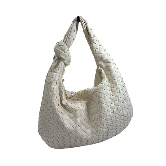 Urban Expressions Ivory Vanessa Vegan Leather Hobo - Picture 2 of 12